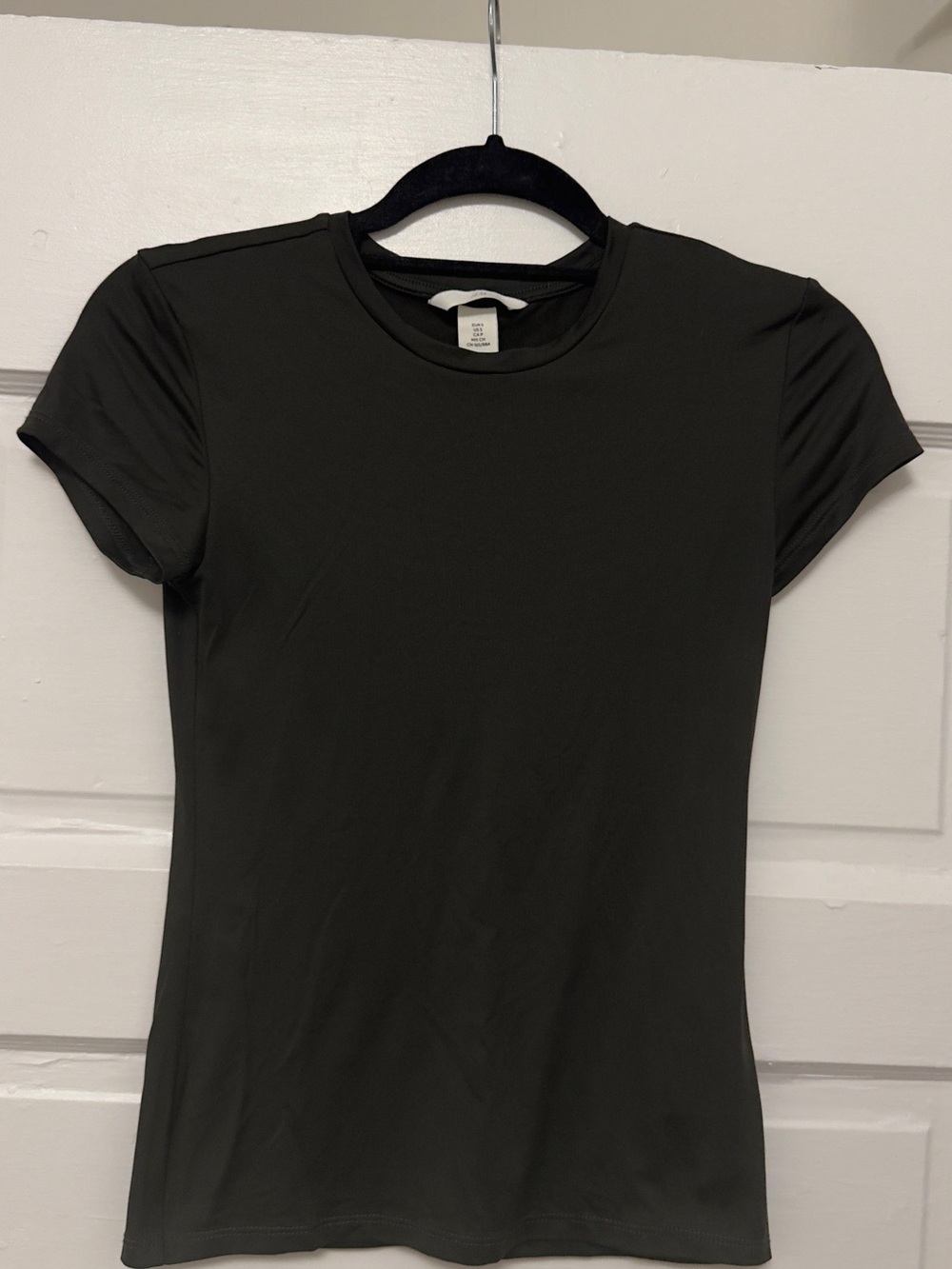 H&M Dark Green Short Sleeve Crew Neck Tee